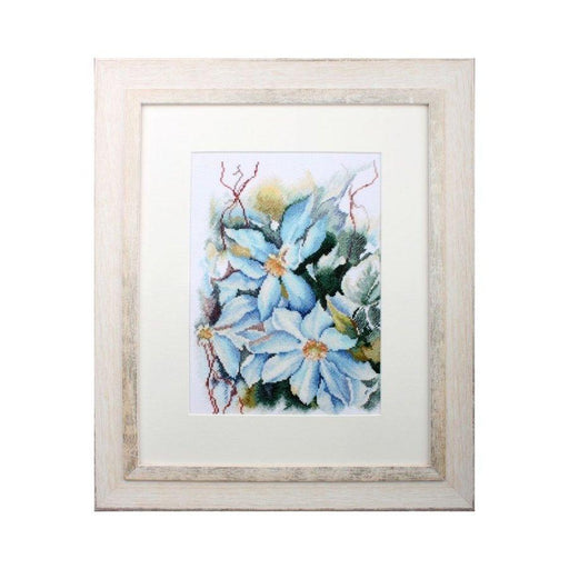 Blue clematis M546 Counted Cross Stitch Kit - Wizardi