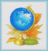 Blue Globe Counted Cross Stitch Chart - Free Patterns for Subscribers - Wizardi