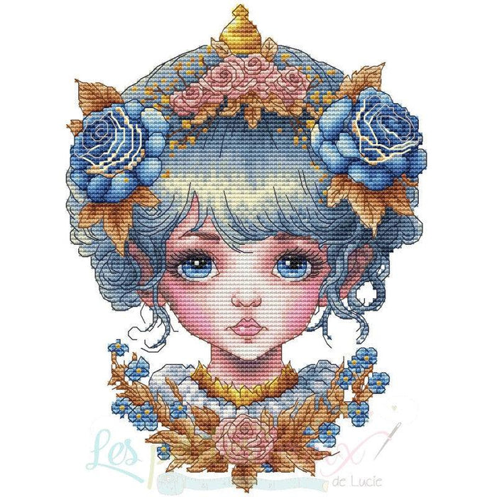 Blue Princess - PDF Cross Stitch Pattern - Wizardi