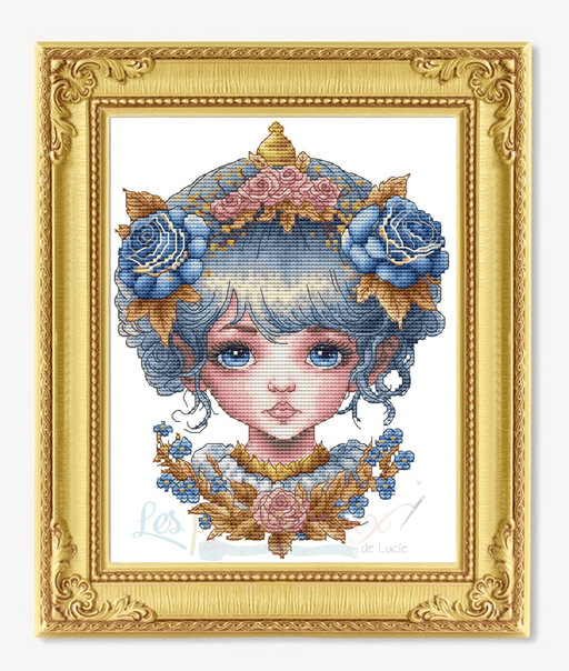 Blue Princess - PDF Cross Stitch Pattern - Wizardi