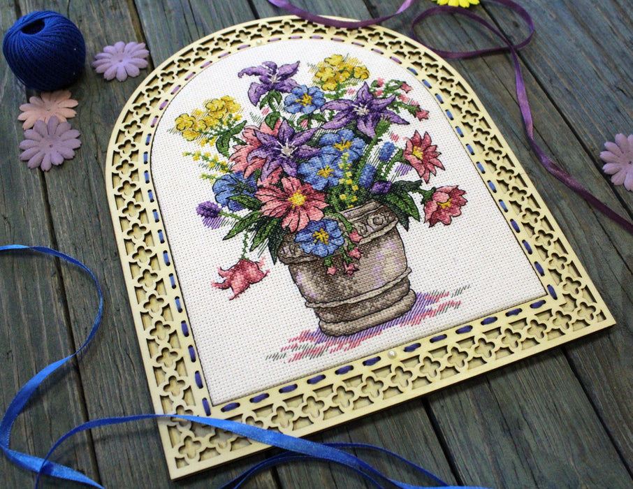 Bouquet of Inspiration SM-501 Counted Cross-Stitch Kit - Wizardi