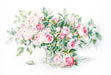 Bouquet of Pink Roses BL22866L Counted Cross-Stitch Kit - Wizardi