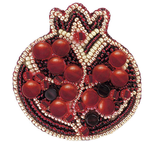 BP-183C Beadwork kit for creating brooch Crystal Art "Pomegranate" - Wizardi