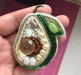BP-213C Beadwork kit for creating brooch Crystal Art "Avocado" - Wizardi