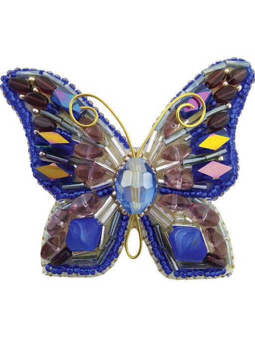 BP-214C Beadwork kit for creating brooch Crystal Art "Butterfly" - Wizardi
