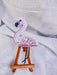 BP-216C Beadwork kit for creating brooch Crystal Art "Flamingo" - Wizardi