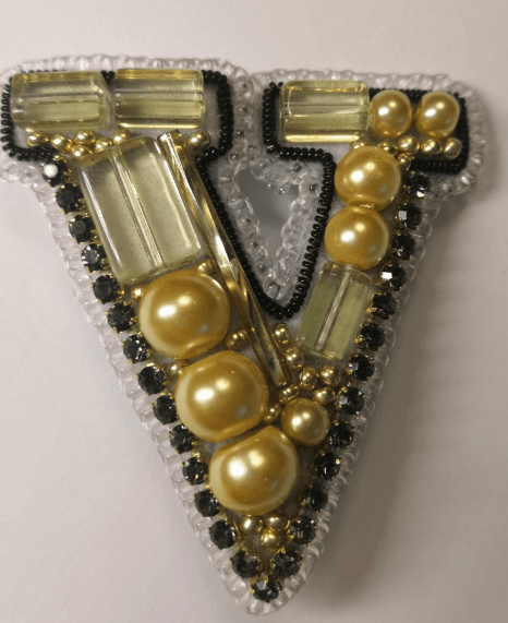 BP-259C Beadwork kit for creating brooch Crystal Art "Victoria" - Wizardi