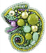 BP-266C Beadwork kit for creating brooch Crystal Art "Chameleon" - Wizardi