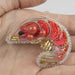 BP-290C Beadwork kit for creating brooch Crystal Art "Shrimp" - Wizardi