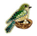 BP-314C Beadwork kit for creating brooch Crystal Art "Bird in the nest" - Wizardi
