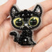 BP-330C Beadwork kit for creating brooch Crystal Art "Black cat" - Wizardi