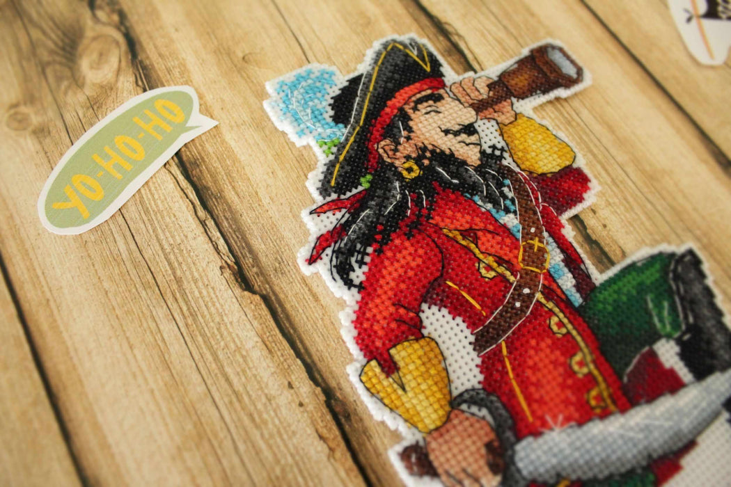 Brave Pirate SR-450 Plastic Canvas Counted Cross Stitch Kit - Wizardi