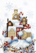 BT-257C Counted cross stitch kit Crystal Art "Gingerbread house" - Wizardi