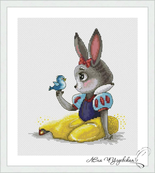 Bunny Snow White - PDF Cross Stitch Pattern - Wizardi