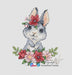 Bunny. With Red Poppies - PDF Cross Stitch Pattern - Wizardi