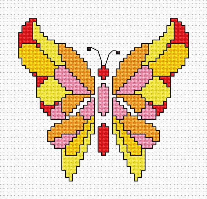 Butterfly B049L Counted Cross-Stitch Kit - Wizardi