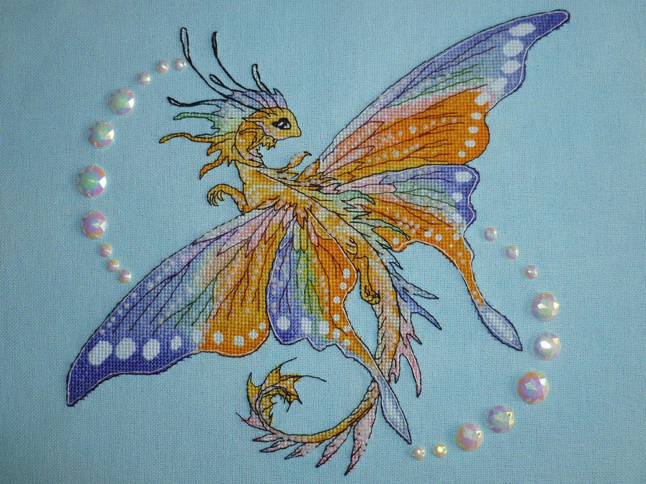 Butterfly Dragon - PDF Cross Stitch Pattern - Wizardi