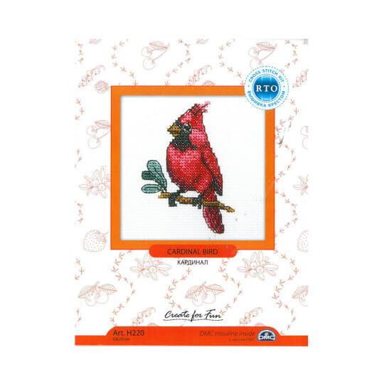 Cardinal bird H220 Counted Cross Stitch Kit - Wizardi