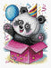 Cartoon Panda SM-598 Counted Cross-Stitch Kit - Wizardi