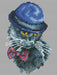 Cat in the Hat - Free PDF Cross Stitch Pattern - Wizardi