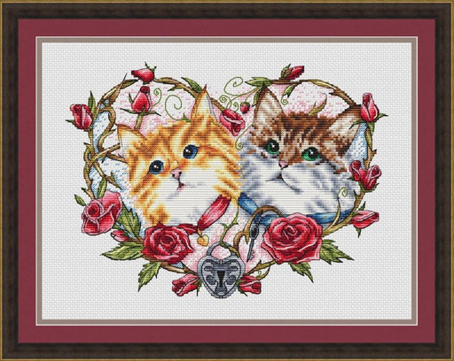 Cats in Love - PDF Cross Stitch Pattern - Wizardi