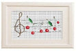 Cherry and Notes Counted Cross Stitch Pattern - Free for Subscribers - Wizardi