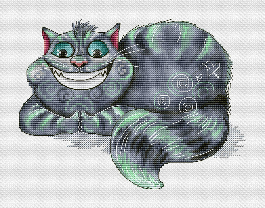 Cheshire Cat. Alice in Wonderland. - PDF Cross Stitch Pattern - Wizardi