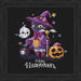 Chloe. Halloween Cat with Pumpkin and Ghost - PDF Cross Stitch Pattern - Wizardi