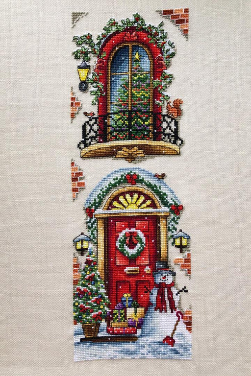 Christmas Balcony - PDF Cross Stitch Pattern - Wizardi