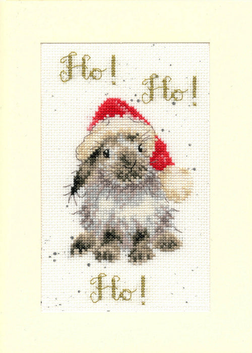 Christmas Card - Ho! Ho! Ho! XMAS49 Counted Cross Stitch Kit - Wizardi