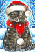 Christmas Cat CS2436 7.9 x 11.8 inches Crafting Spark Diamond Painting Kit - Wizardi