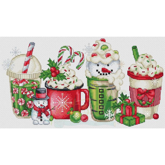 Christmas coffees - PDF Cross Stitch Pattern - Wizardi