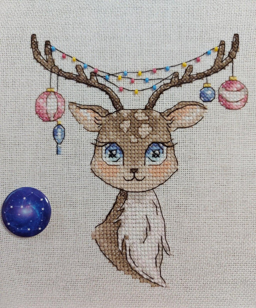 Christmas Deer - PDF Cross Stitch Pattern - Wizardi