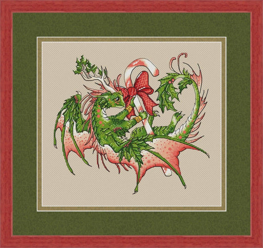 Christmas Dragon - PDF Cross Stitch Pattern - Wizardi