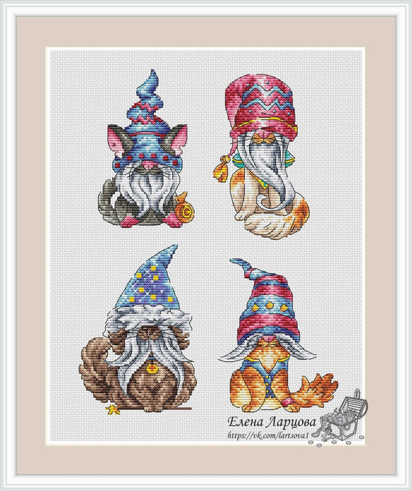 Christmas Dwarfs - PDF Cross Stitch Pattern - Wizardi