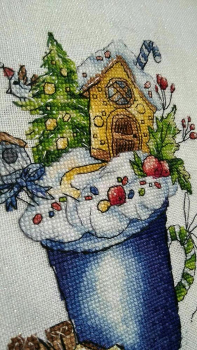Christmas. Fairytale in the Mug - PDF Cross Stitch Pattern - Wizardi