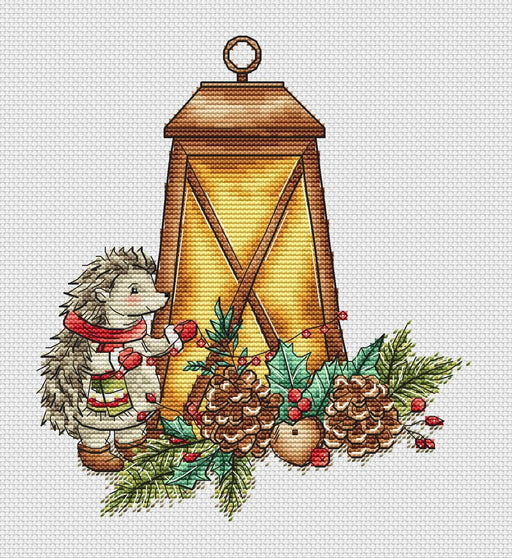 Christmas Hedgehog - PDF Cross Stitch Pattern - Wizardi