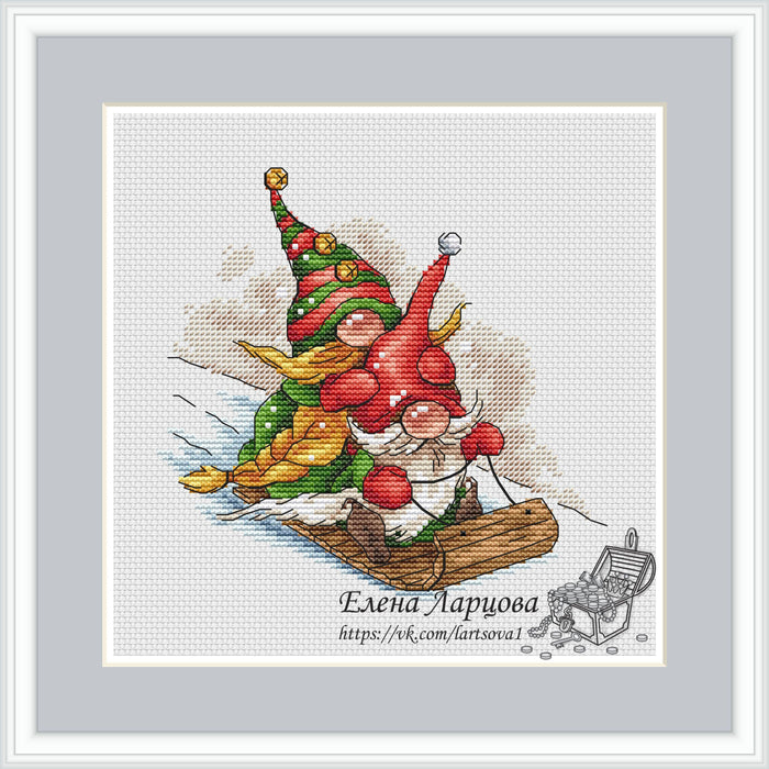 Christmas Holiday. Dwarfs - PDF Cross Stitch Pattern - Wizardi
