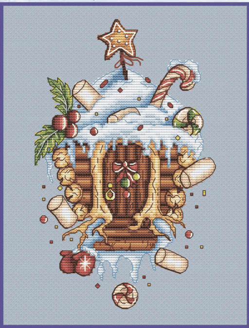 Christmas House of Sweets - PDF Cross Stitch Pattern - Wizardi