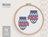 Christmas ornament Cross stitch pattern Folk Cross Stitch pdf Mittens Modern cross stitch pattern Scandi cross stitch Count cross stitch - Wizardi