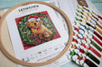 Christmas Puppy L8053 Counted Cross Stitch Kit - Wizardi