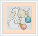 Christmas Sheep - PDF Free Cross Stitch Pattern - Wizardi