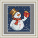 Christmas Snowman Counted Cross Stitch Chart - Free Patterns for Subscribers - Wizardi