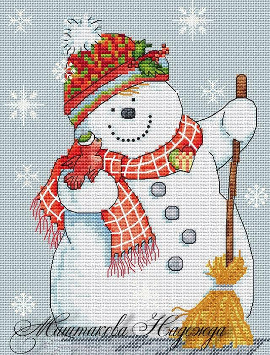 Dimensions 3 x 4.5 Snowman Counted Cross Stitch Ornament Kit