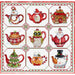 Christmas teapots - PDF Cross Stitch Pattern - Wizardi