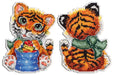 Christmas Tree Ornament. Baby Tiger P-588 Plastic Canvas Counted Cross Stitch Kit - Wizardi