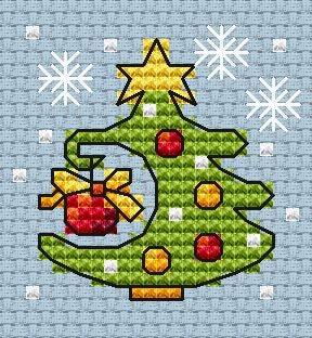 Christmas Tree - PDF Free Cross Stitch Pattern - Wizardi