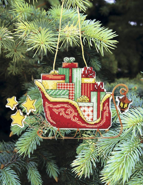 Christmas tree toy cross-stitch kit T-01C Set of pictures "Christmas toys" - Wizardi