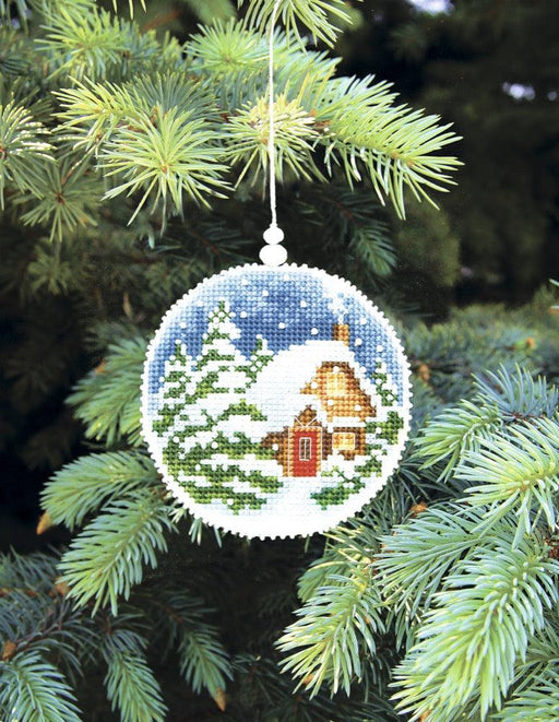 Christmas tree toy cross-stitch kit T-15C Set of pictures "Winter evening" - Wizardi