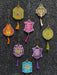 Christmas tree toy cross-stitch kit T-22C Set of pictures "Colorful lanterns" - Wizardi